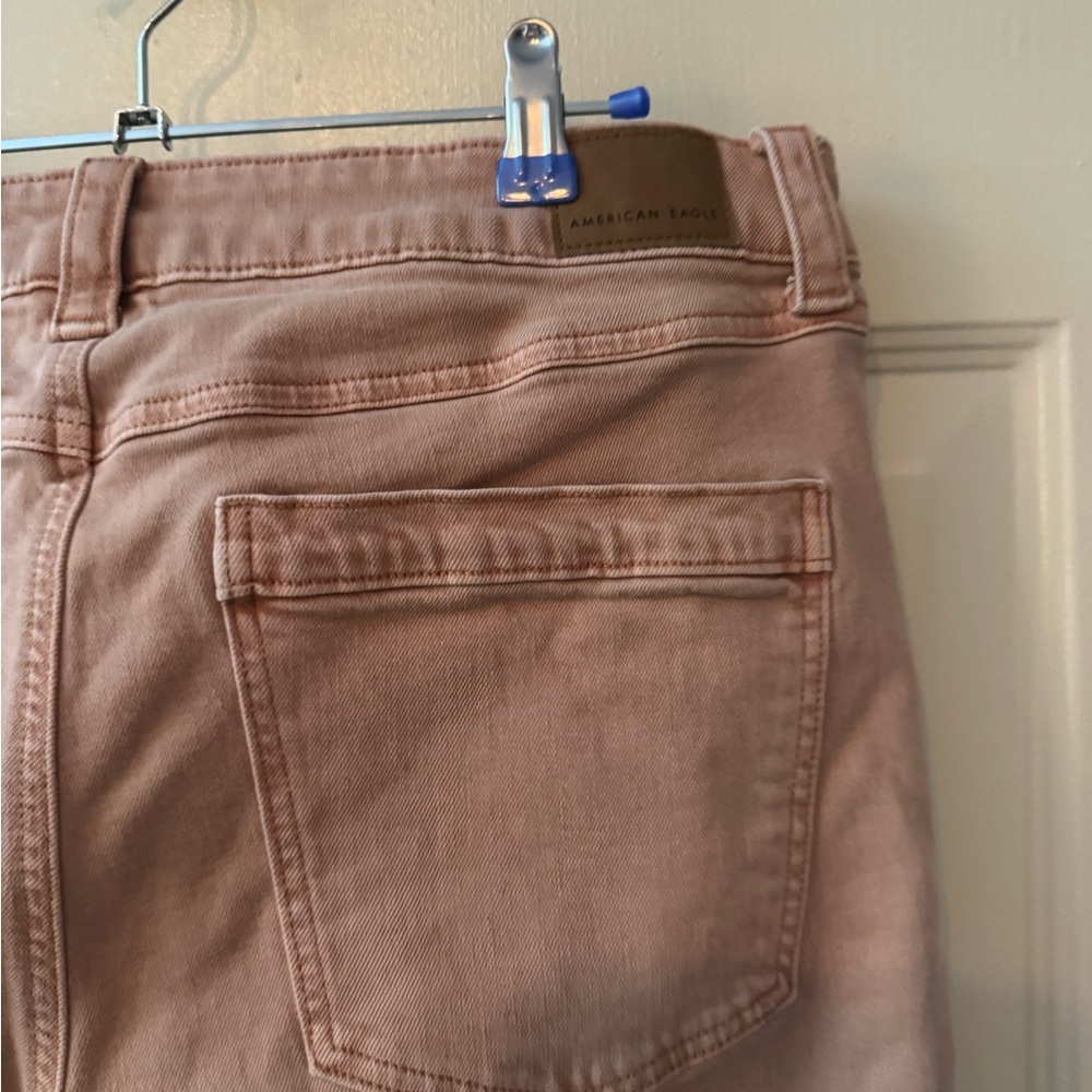American Eagle Outfitters Faded Peach/Tan Stretch Flare Jeans - Picture 5 of 6